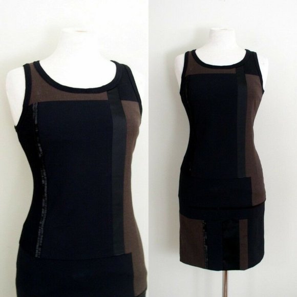 DKNY Dresses & Skirts - DKNY Colorblock Beaded Sheath Dress Sz 2